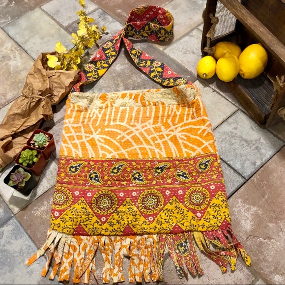 Handbags - ✨HANDMADE RECYCLED SARI CROSSBODY MARKET BAG/TOTE✨